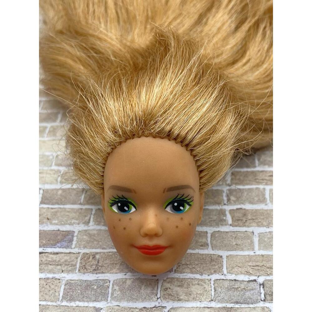 Vintage Barbie Doll Head- Midge Red Hair Freckles Green Eyes For OOAK B15